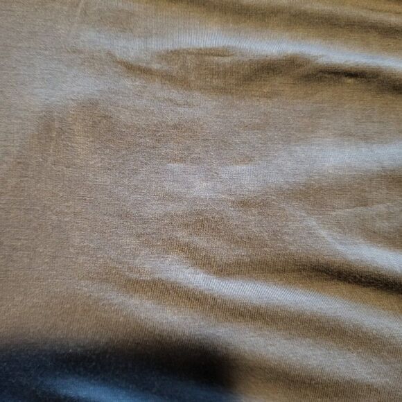 NEW POL Small Olive Tunic Top Cotton Blend Crochet Lace Eyelet Peplum Tie Neck - Picture 15 of 16